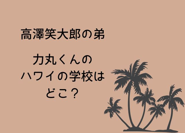 高沢力丸くんはどこの学校に通っているの?