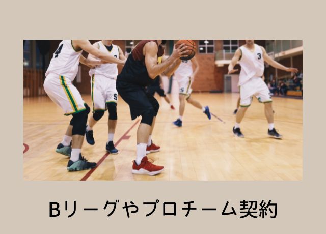 高校卒業後にBリーグ入り・プロチーム契約